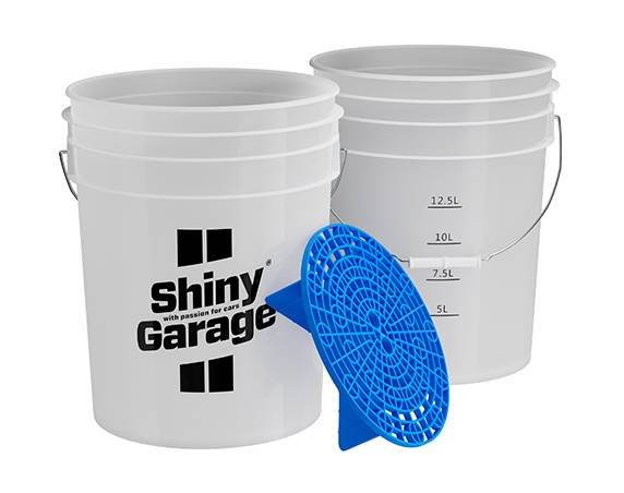 SHINY GARAGE WASH BUCKET 20L + GRITGUARD blue