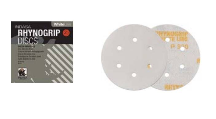 INDASA DYSK RZEP WHITE 6H 150mm P080