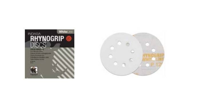 INDASA DYSK RZEP WHITE 8H 125mm P40-P600     1SZT