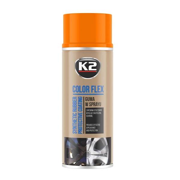 K2 COLORFLEX GUMA W SPRAYU 400ML POMARAŃCZ
