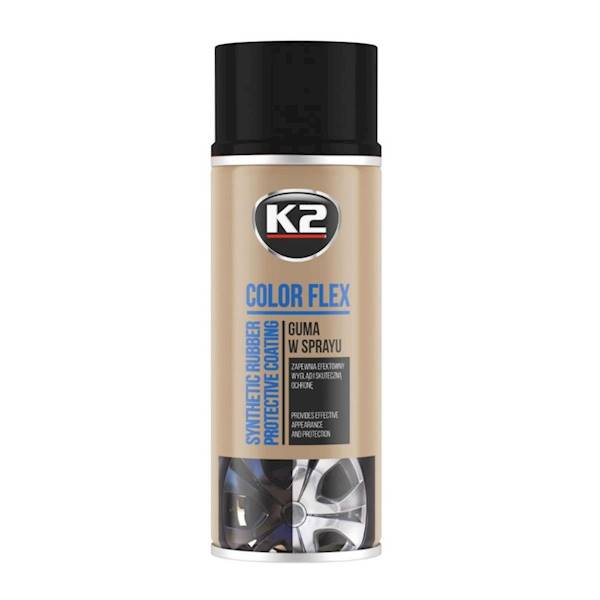 K2 COLORFLEX GUMA W SPRAYU 400ML CZARNY MAT