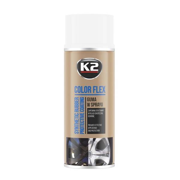 K2 COLORFLEX GUMA W SPRAYU 400ML BIAŁY