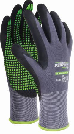 S RĘKAWICE NYLONOWE NITRILE FLEX DOTS 9" S-76319