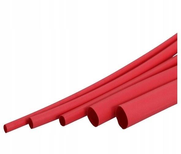 RURKA KOSZULKA TERMOKURCZLIWA CZERWONA 20 / 10 mm 1 METR