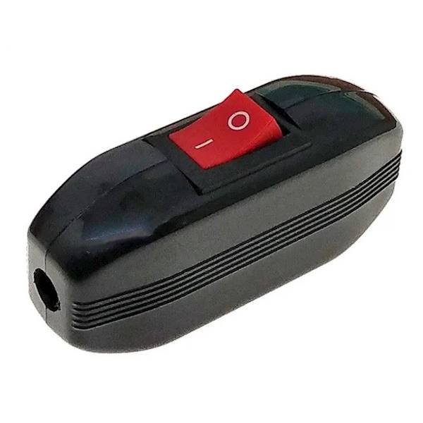 PRZEŁĄCZNIK PRZELOTOWY CZARNY  8A 250V DO LAMPKI