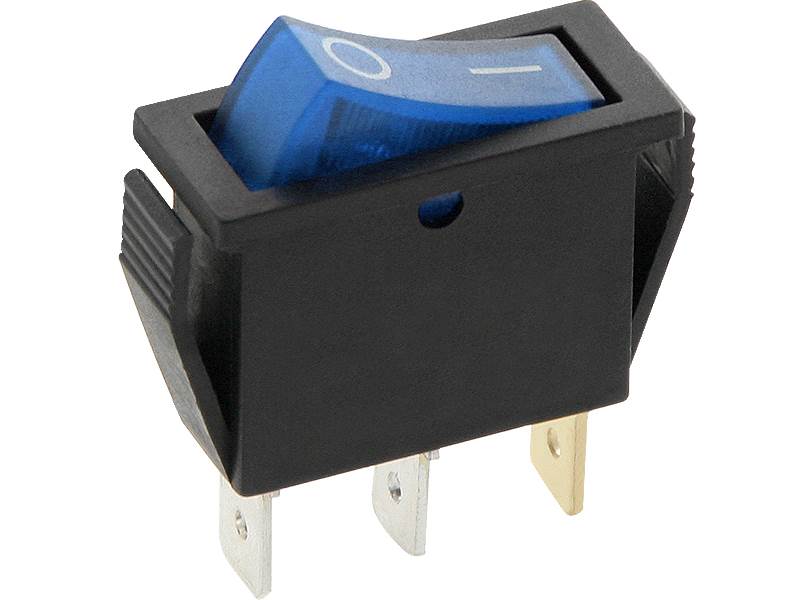 PRZEŁĄCZNIK 20A 250V NIEBIESKI PODSWIETLANY ON-OFF BISTABILNY
