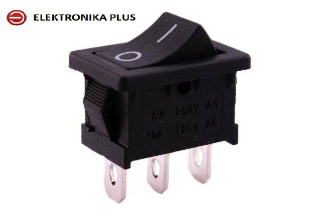 PRZEŁĄCZNIK 230V CZARNY ON-OFF KCD1-101 BISTABILNY 