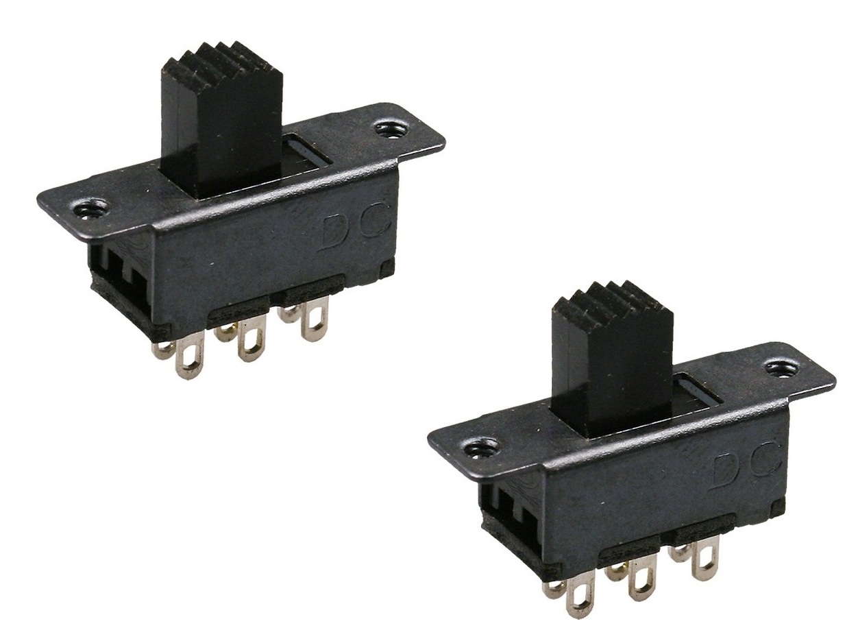 2 Sztuki PRZEŁĄCZNIK SUWAKOWY 6 PIN ON-ON TNT SS22F25G7