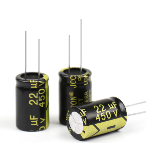 KONDENSATOR 22UF 450V ELEKTROLITYCZNY  Ø13x20mm 105C JCCON LOW ESR AUDIO