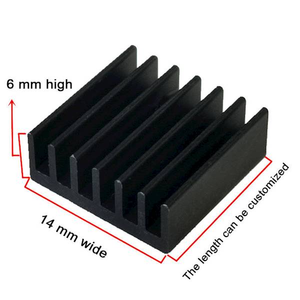 2szt. RADIATOR ŻEBROWANY 14x14x6mm