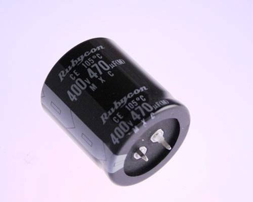 KONDENSATOR 470UF 400V ELEKTROLITYCZNY Ø35x47mm 10% SNAP-IN RUBYCON