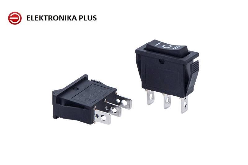 PRZEŁĄCZNIK 230V ON-OFF-ON RS103-16C3B CZARNY BISTABILNY