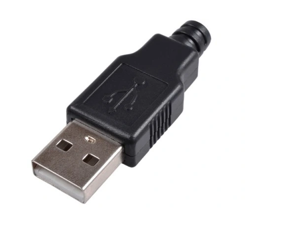 WTYK USB TYP A NA KABEL Z OSŁONĄ CZARNY