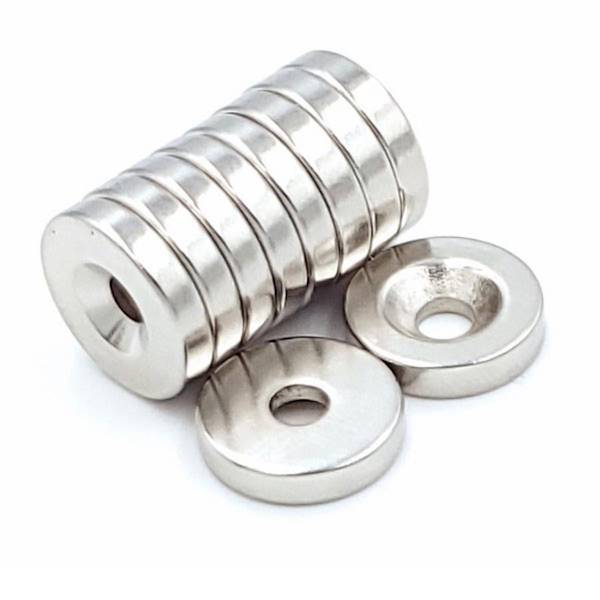 10szt. MAGNES NEODYMOWY 12X3MM OKRĄGŁY POD WKRĘT + ZESTAW WKRĘTÓW UNIWERSALNYCH N38