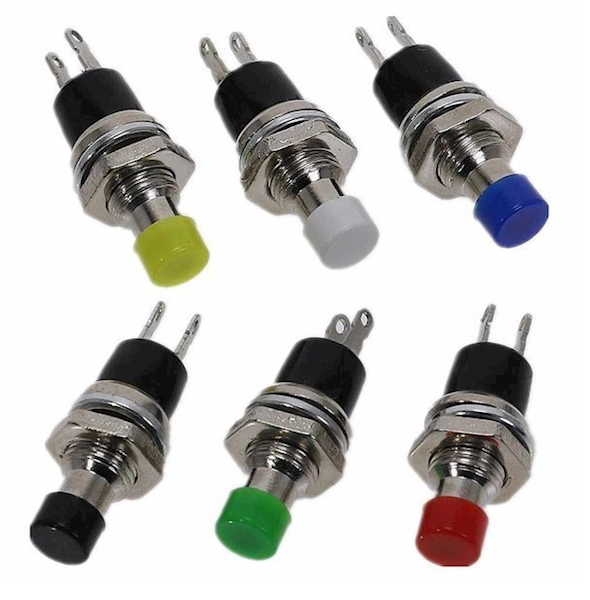 PRZYCISK CZARNY 1A 250V PBS-110 OFF-ON MONOSTABILNY