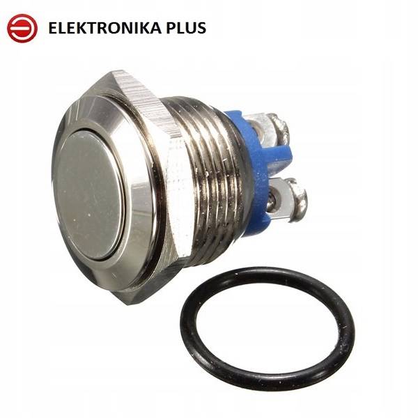 PRZYCISK WANDALOODPORNY MONOSTABILNY PŁASKI 3A 250V 16MM 