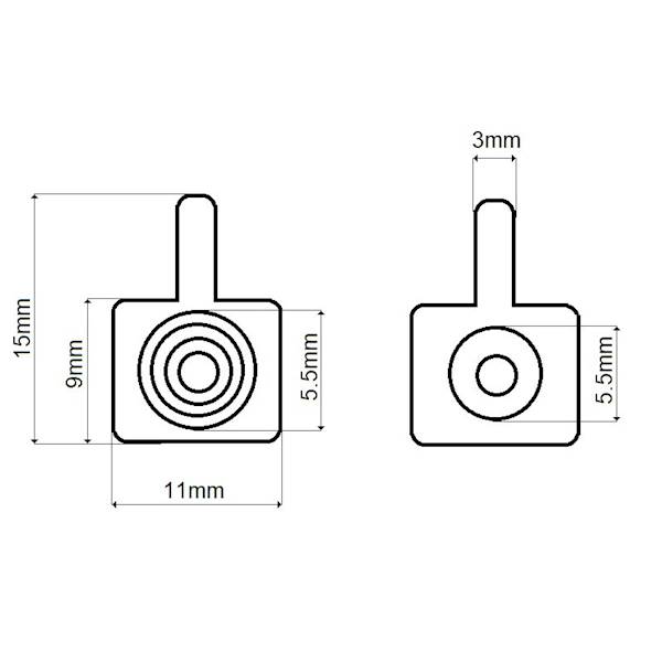 2szt. STYK BATERII BLASZKA SPRĘŻYNKA 9X11MM  R3 AAA