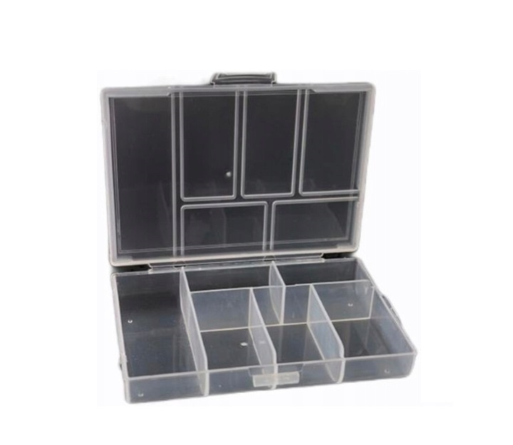 ORGANIZER 6 PRZEGRODEK PLASTIKOWY BOX 120x83x24mm POJEMNIK NA DROBIAZGI