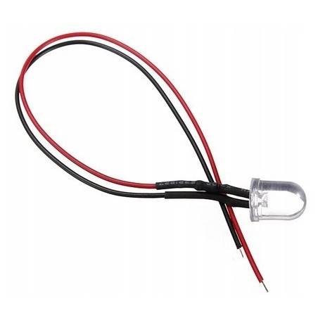 10szt. DIODA LED 3MM 12V ŻÓŁTA Z PRZEWODEM 20CM / Dioda LED 3mm 12V z przewodem żółta DPF FAP wypalanie filtra cząstek