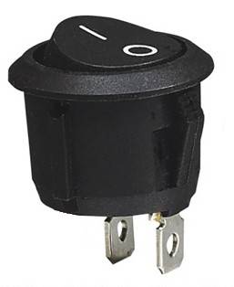PRZEŁĄCZNIK OKRĄGŁY 2PIN 23mm ON-OFF BISTABILNY CZARNY XW-602