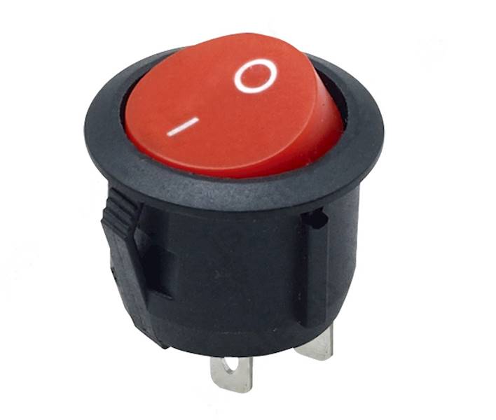 PRZEŁĄCZNIK OKRĄGŁY 2PIN 23mm ON-OFF BISTABILNY CZERWONY XW-602