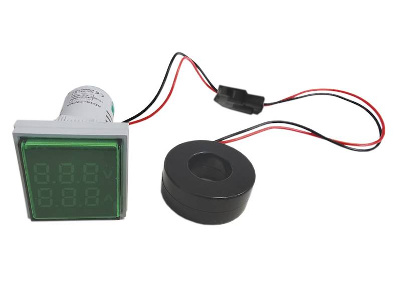 WOLTOMIERZ AMPEROMIERZ LED CYFROWY 50-500V AC 100A ZIELONY
