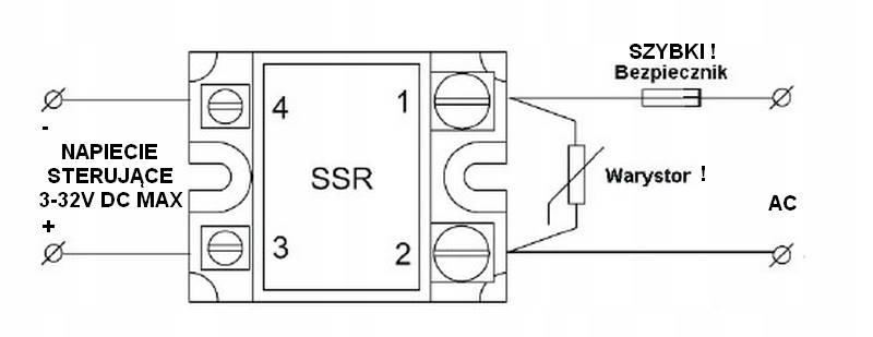 PRZEKAŹNIK SSR-40DA 40A AC-DC PÓŁPRZEWODNIKOWY