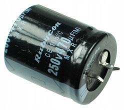 KONDENSATOR 470UF 250V Ø22x40mm 105°C RUBYCON