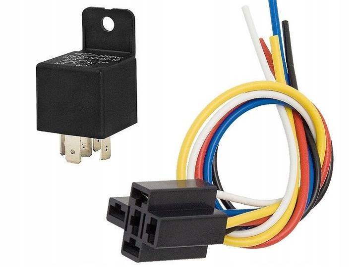 PRZEKAŹNIK SAMOCHODOWY + GNIAZDO 5 PIN 12V 40A