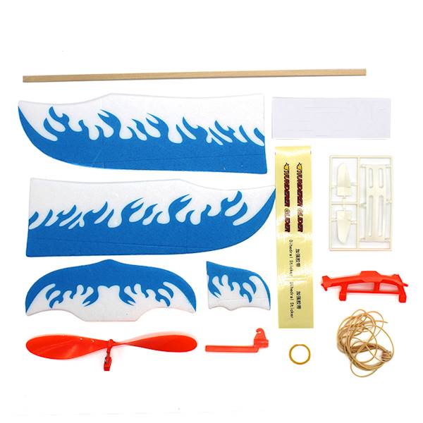 SAMOLOT Z NAPĘDEM GUMOWYM THUNDER BIRD GUMÓWKA 50CM