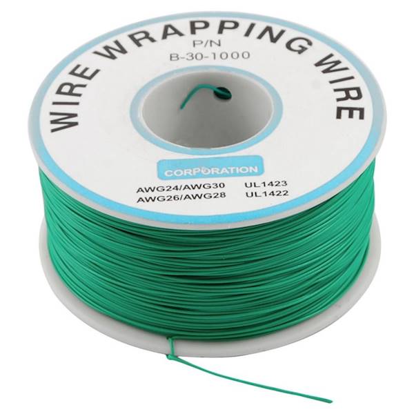 PRZEWÓD TYPU KYNAR ZIELONY ROLKA 200 METRÓW 30AWG Wire Wrapping