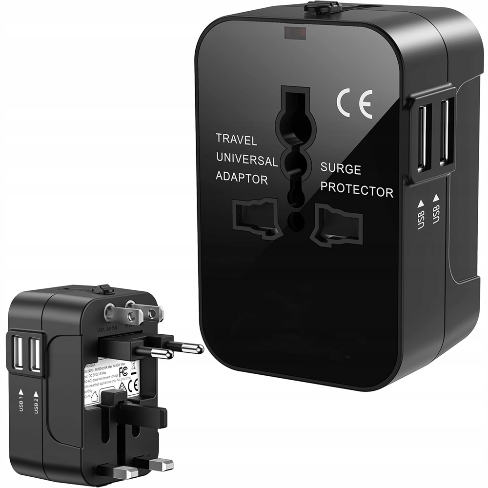PRZEJŚCIÓWKA ADAPTER UNIWERSALNA WTYCZKA ŚWIAT USA EU UK POLSKA US ANGLIA USB