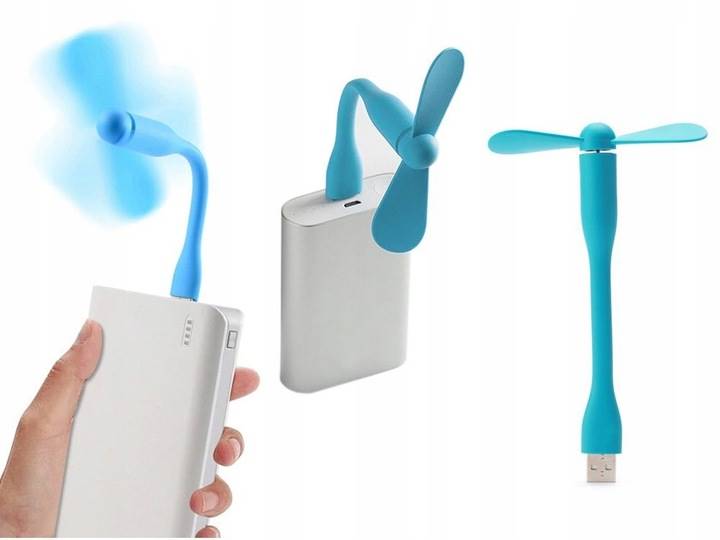 WIATRACZEK WIATRAK SILIKONOWY USB DO LAPTOPA TELEFONU POWERBANKU KOMPUTERA