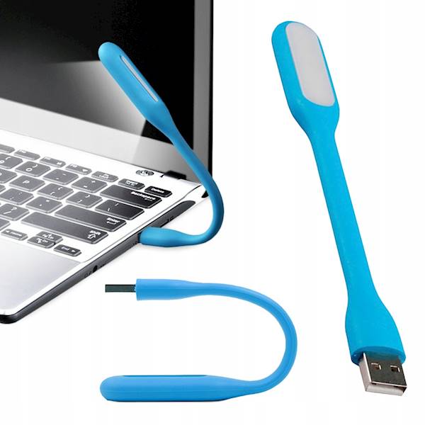 LAMPKA SILIKONOWA ELASTYCZNA USB DO LAPTOPA NOTEBOOKA KOMPUTERA 6 LED MOCNA