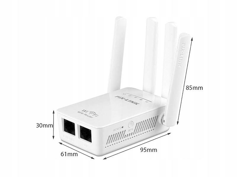 MOCNY WZMACNIACZ SYGNAŁU WIFI REPEATER 300Mb/s WPS