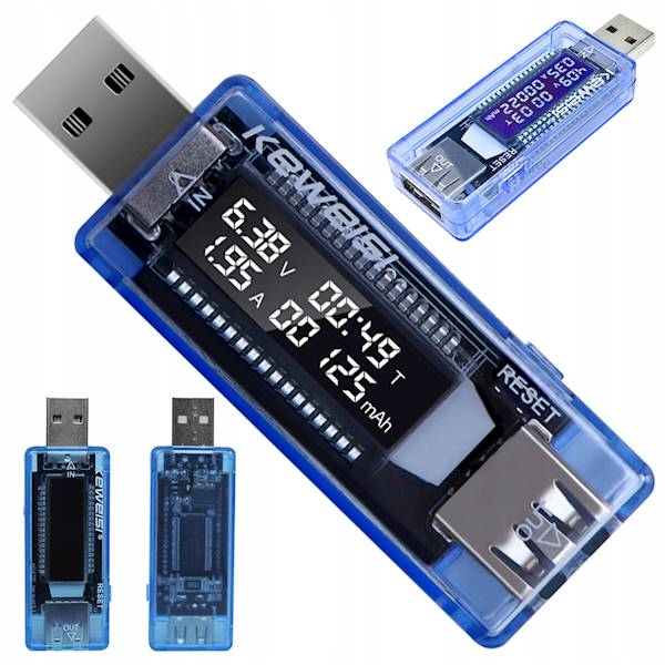 WOLTOMIERZ USB AMPEROMIERZ TESTER NAPIĘCIA