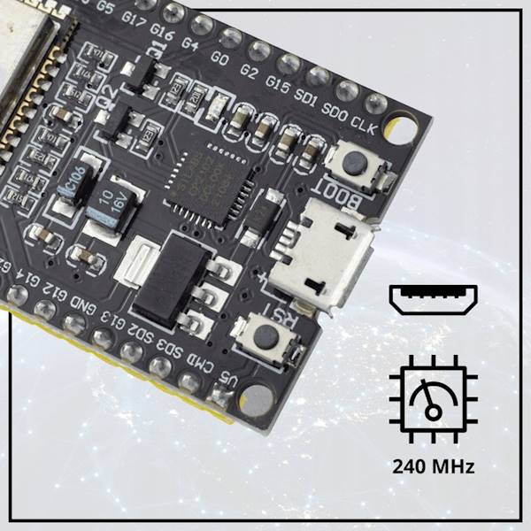 ESP-32S ESP-WROOM-32 ESP32 WiFi + Bluetooth NodeMCU 38-pin IoT DevKit
