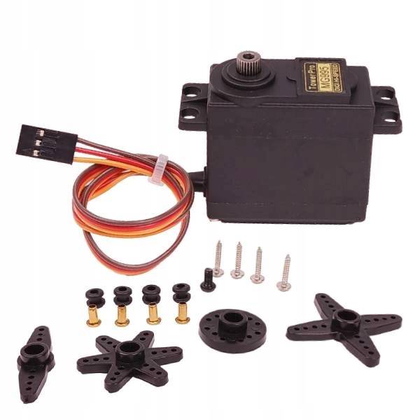 Serwo Serwomechanizm MG995 13 kg – TowerPro, Metalowe Zębatki + Orczyki