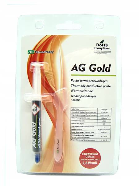 PASTA TERMOPRZEWODZĄCA AG GOLD 1g STRZYKAWKA