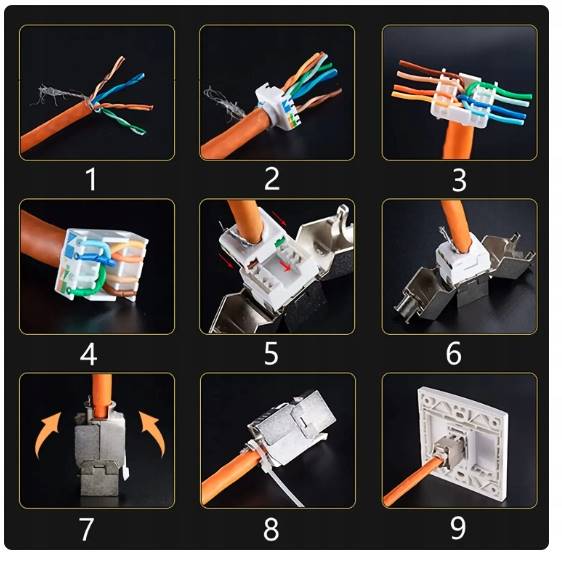 GNIAZDO KEYSTONE RJ45 UTP CAT 6A - GNIAZDO BEZNARZĘDZIOWE LAN UTP