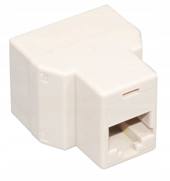ROZGAŁĘŹNIK RJ45 8P8C GNIAZDO / 2 x GNIAZDO ETHERNET