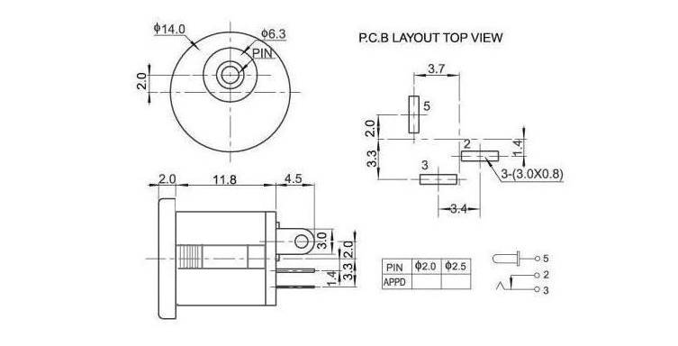 GNIAZDO DC 2,1 / 5,5 Z PRZEWODAMI 10 CM ZATRZASK