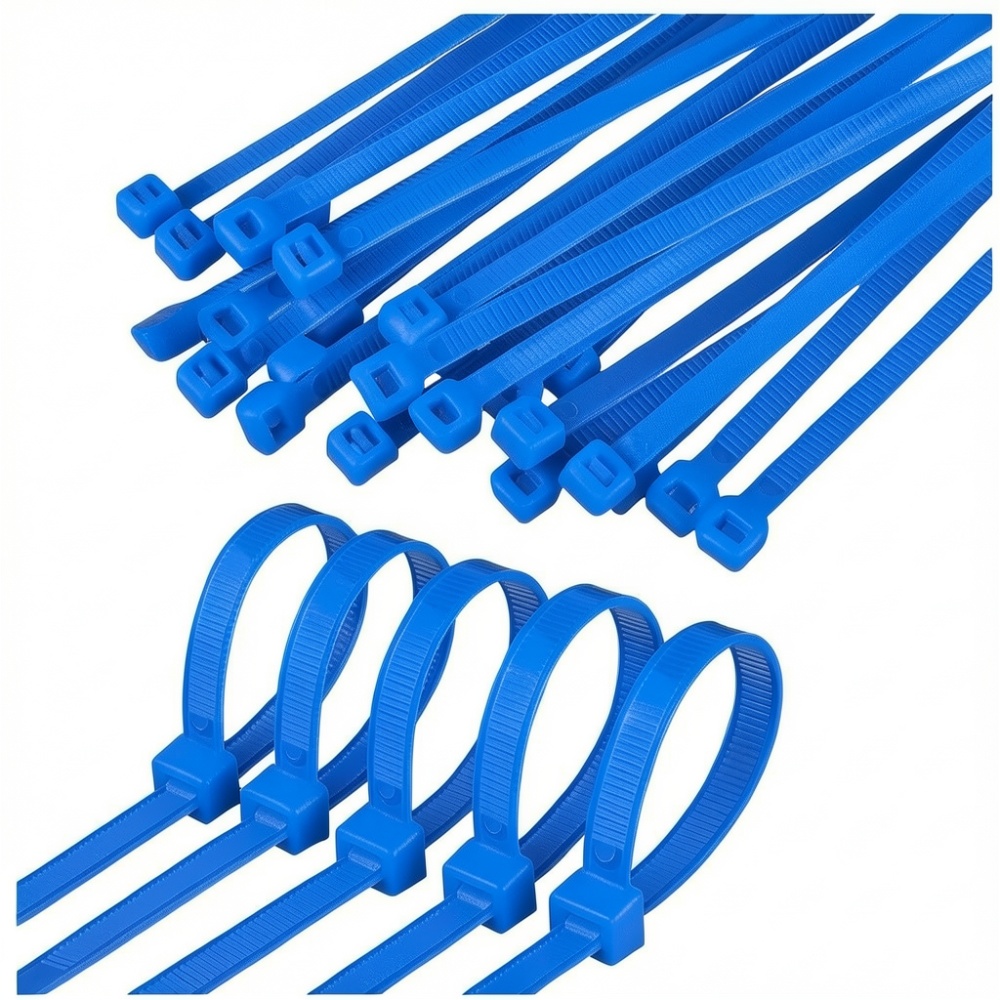 OPASKI ZACISKOWE KABLOWE 3mm x 100 TRYTKI TRYTYTKI 1000 SZTUK NIEBIESKIE