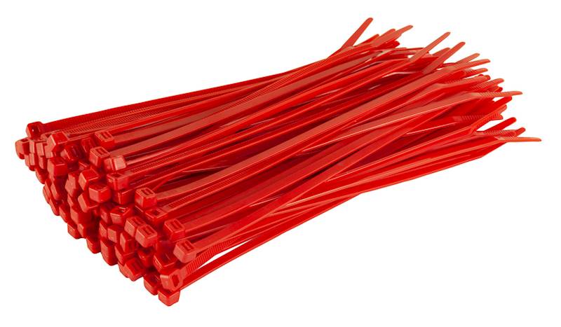 OPASKI ZACISKOWE TRYTYTKI 3x100 1000 SZTUK CZERWONE