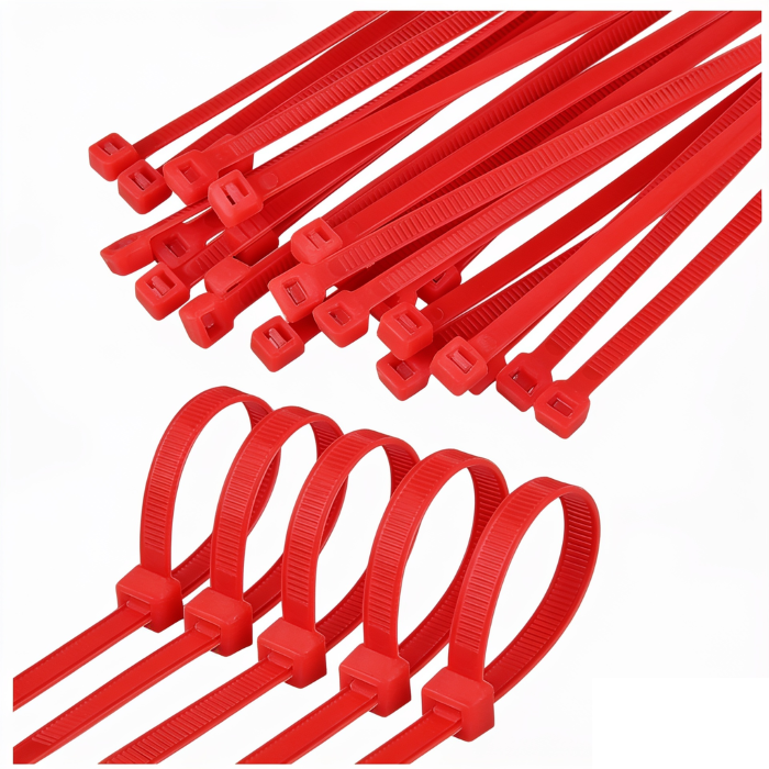 OPASKI ZACISKOWE KABLOWE 3mm x 100 TRYTKI TRYTYTKI 1000 SZTUK CZERWONE