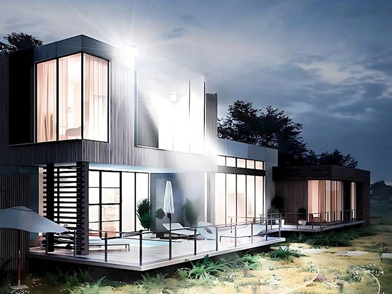HALOGEN NAŚWIETLACZ REFLEKTOR LED 20W 6000K Z CZUJNIK RUCHU ZMIERZCHU IP66