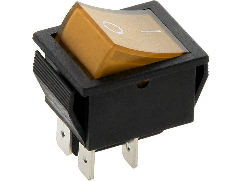 PRZEŁĄCZNIK POMARAŃCZOWY Z PODŚWIETLENIEM 35A 12V KCD4 31x26mm