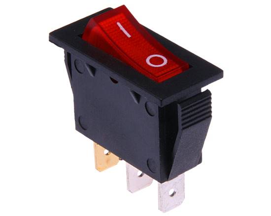 PRZEŁĄCZNIK CZERWONY 20A 12V 3 PIN 35x14mm