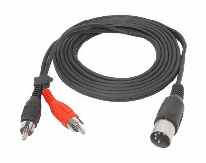 KABEL DIN - 2 x RCA 1,2m