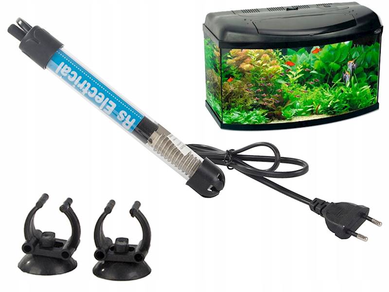 GRZAŁKA DO AKWARIUM 50W REGULACJA TEMPERATURY TERMOSTAT WYDAJNA 50L GRZANIE